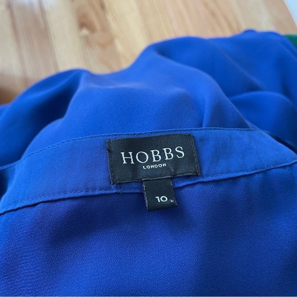 Hobbs London 100% Silk V-Neck Tie Back Sleeveless A-Line Knee Length Dress Sz 10 - Picture 5 of 10